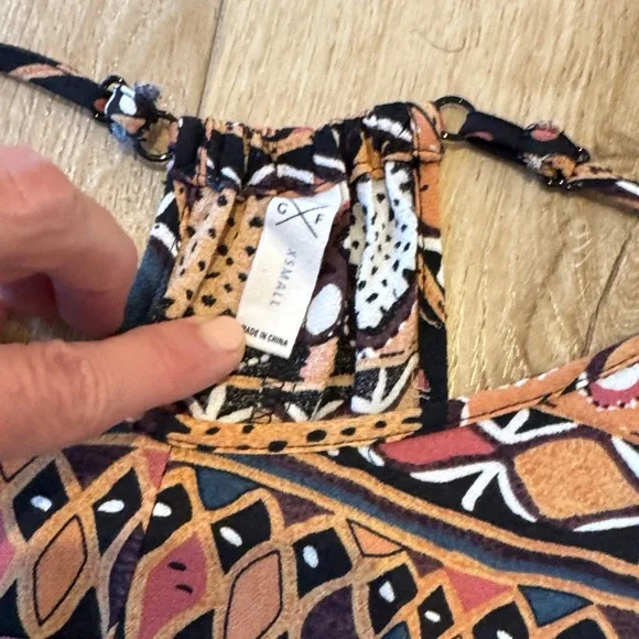 Women’s Multicolor Tribal Print Romper by Gentlefawn - Picture 3 of 3